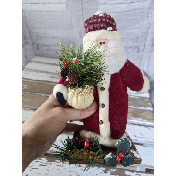 Country Santa Xmas Holly decor home - Picture 8 of 9